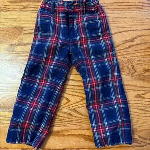 Janie and Jack Red and Blue Plaid Christmas Pants